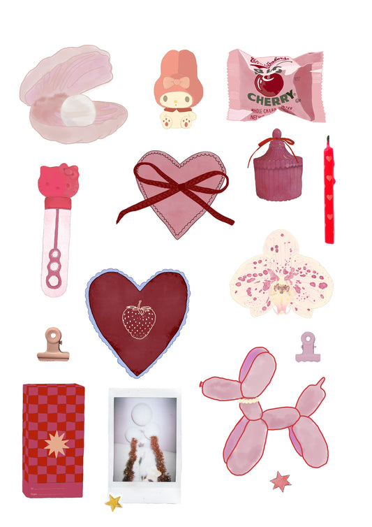 Pink stuff sticker sheet